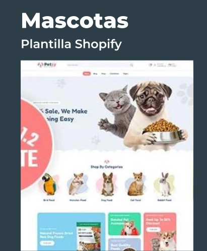 como crear una tienda de animales en shopify, plantilla tienda de mascotas en shopify
