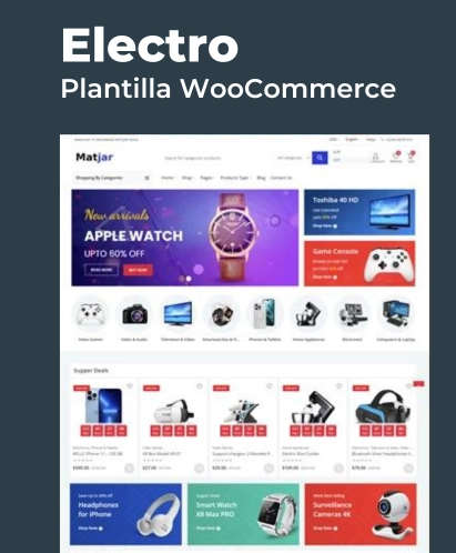 tienda de electrodomesticos en woocommerce, wordpress